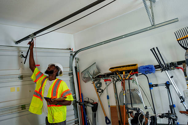 Professional Garage Door Panel Replacement technician working in Mullins, SC